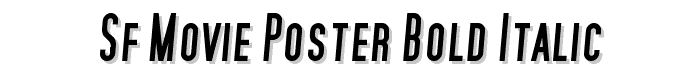 SF Movie Poster Bold Italic font